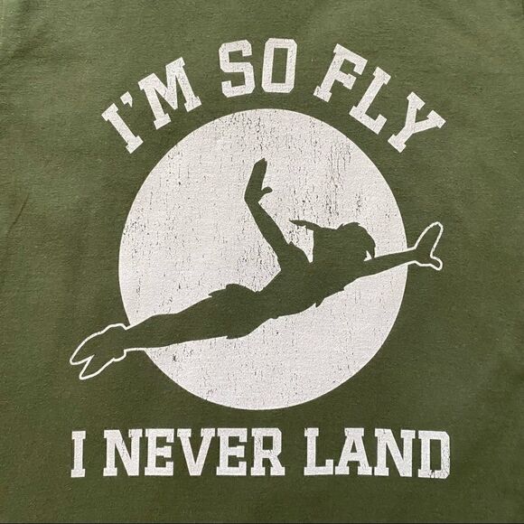 DISNEY Peter Pan I’m So Fly-I Never Land Short Sleeve T-shirt - Picture 2 of 5